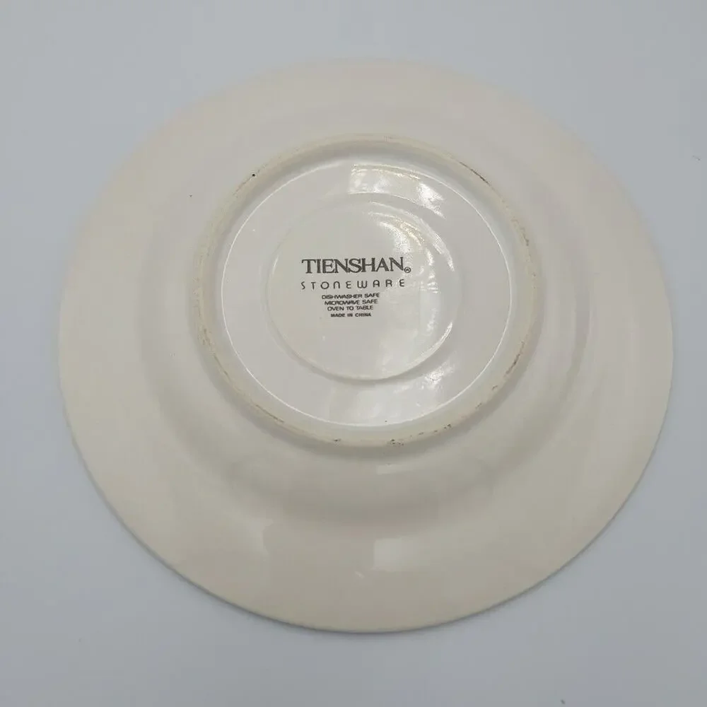 Tienshan Stoneware white & Blue Saucer‎ from the Fantasy Unicorn Set VTG